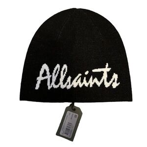 NEW All Saints | Logo Jacquard Unisex Beanie